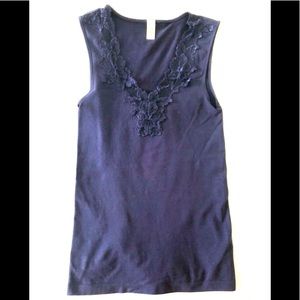 Banana Republic purple lace stretch tank S